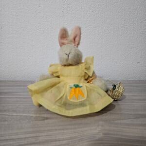 Hoppy Vanderhare Easter Fantasy 1990 Rabbit Doll Plush WITH TAG Yellow dress